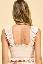 Load image into Gallery viewer, SMOCKED CROP TOP | ABHT0122 | IN STOCK
