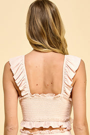 SMOCKED CROP TOP | ABHT0122 | IN STOCK