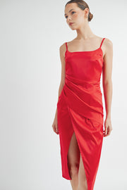 Satin Cami Midi Dress I ABJD7521 I SHIP 09/25/24