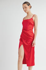 Load image into Gallery viewer, Satin Cami Midi Dress I ABJD7521 I SHIP 09/25/24
