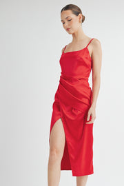 Satin Cami Midi Dress I ABJD7521 I SHIP 09/25/24