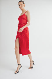 Satin Cami Midi Dress I ABJD7521 I SHIP 09/25/24