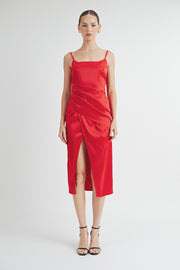 Satin Cami Midi Dress I ABJD7521 I SHIP 09/25/24