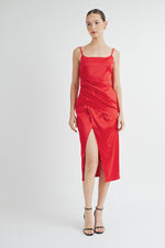 Load image into Gallery viewer, Satin Cami Midi Dress I ABJD7521 I SHIP 09/25/24
