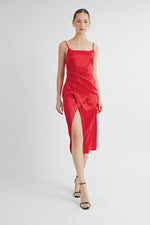 Load image into Gallery viewer, Satin Cami Midi Dress I ABJD7521 I SHIP 09/25/24
