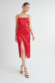 Satin Cami Midi Dress I ABJD7521 I SHIP 09/25/24