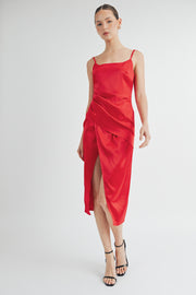 Satin Cami Midi Dress I ABJD7521 I SHIP 09/25/24