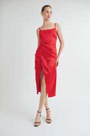 Satin Cami Midi Dress I ABJD7521 I SHIP 09/25/24