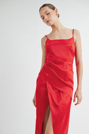 Satin Cami Midi Dress I ABJD7521 I SHIP 09/25/24