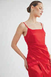 Satin Cami Midi Dress I ABJD7521 I SHIP 09/25/24