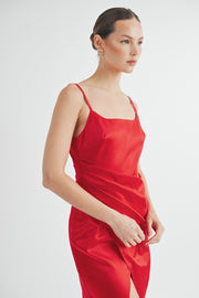 Satin Cami Midi Dress I ABJD7521 I SHIP 09/25/24