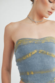 Denim Foil Top I ABJT7523