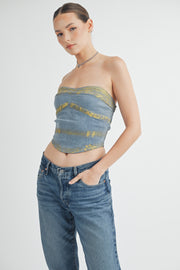 Denim Foil Top I ABJT7523