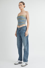 Denim Foil Top I ABJT7523