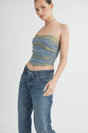 Denim Foil Top I ABJT7523