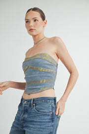 Denim Foil Top I ABJT7523