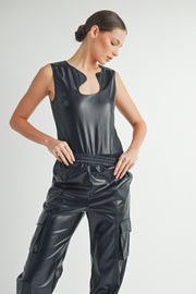 Faux Leather Bodysuit | ABJT7525 | ETA:TBD