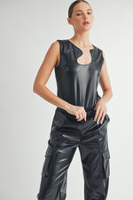 Load image into Gallery viewer, Faux Leather Bodysuit | ABJT7525 | ETA:TBD
