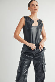 Faux Leather Bodysuit | ABJT7525 | ETA:TBD