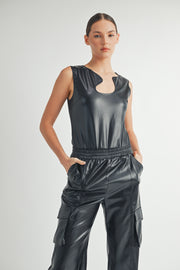 Faux Leather Bodysuit | ABJT7525 | ETA:TBD