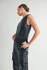 Load image into Gallery viewer, Faux Leather Bodysuit | ABJT7525 | ETA:TBD
