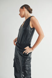 Faux Leather Bodysuit | ABJT7525 | ETA:TBD