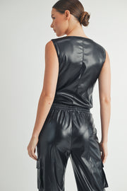 Faux Leather Bodysuit | ABJT7525 | ETA:TBD