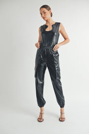 Faux Leather Bodysuit | ABJT7525 | ETA:TBD