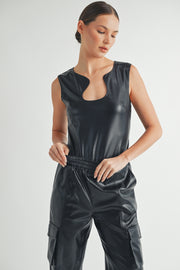 Faux Leather Bodysuit | ABJT7525 | ETA:TBD