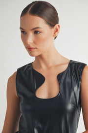 Faux Leather Bodysuit | ABJT7525 | ETA:TBD