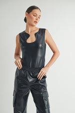 Load image into Gallery viewer, Faux Leather Bodysuit | ABJT7525 | ETA:TBD

