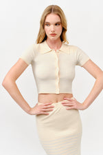 Load image into Gallery viewer, Classic Checkered Knit Two-Piece Set I ABJT7531 I WHITE I SHIP 05/15/25
