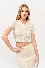 Load image into Gallery viewer, Classic Checkered Knit Two-Piece Set I ABJT7531 I WHITE I SHIP 05/15/25
