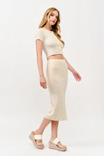 Load image into Gallery viewer, Classic Checkered Knit Two-Piece Set I ABJT7531 I WHITE I SHIP 05/15/25
