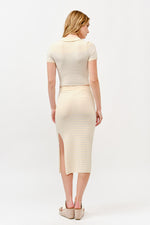 Load image into Gallery viewer, Classic Checkered Knit Two-Piece Set I ABJT7531 I WHITE I SHIP 05/15/25
