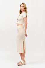 Load image into Gallery viewer, Classic Checkered Knit Two-Piece Set I ABJT7531 I WHITE I SHIP 05/15/25
