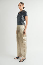 Faux Leather Bodysuit I ABJT7542