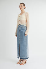 Load image into Gallery viewer, Tie Front Crochet Cropped Cardigan I ABJT7545 I SHIP 08/28/24
