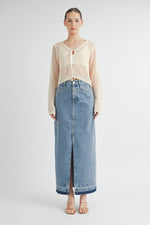 Load image into Gallery viewer, Tie Front Crochet Cropped Cardigan I ABJT7545 I SHIP 08/28/24
