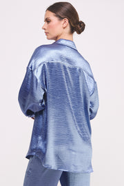 women's wholeslae apparel brand | Button Down Metallic Shirt 