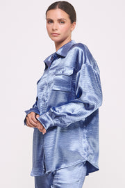 women's wholeslae apparel brand | Button Down Metallic Shirt 