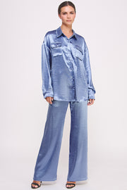 women's wholeslae apparel brand | Button Down Metallic Shirt 