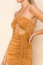 Load image into Gallery viewer, Cutout Ruched Dress / S#ABMD0608
