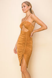 Cutout Ruched Dress / S#ABMD0608
