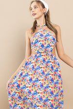 Load image into Gallery viewer, Floral Halter Neck Maxi Dress / S#ABMD0624
