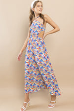 Load image into Gallery viewer, Floral Halter Neck Maxi Dress / S#ABMD0624

