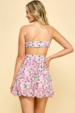 Load image into Gallery viewer, Cut Out Floral Mini Dress / S#ABND0608
