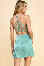 Strappy Back Mini Dress / S#ABND0625