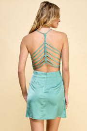 Strappy Back Mini Dress / S#ABND0625
