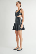 Load image into Gallery viewer, Wholesale clothing Brand | Faux Leather Mini Dress
